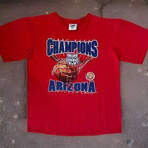 Vintage Arizona Wildcats National Champions Shirt XL Red 90s
